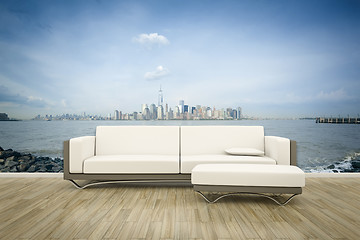 Image showing photo wall mural sofa floor