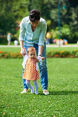 Image showing mother and baby in park