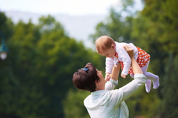 Image showing mother and baby in park