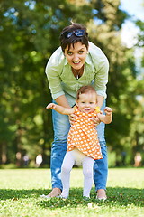 Image showing mother and baby in park