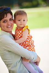 Image showing mother and baby in park