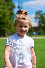 Image showing little girl have fun in park