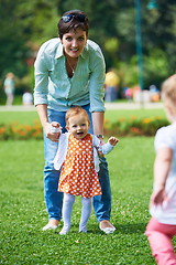 Image showing mother and baby in park