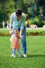 Image showing mother and baby in park