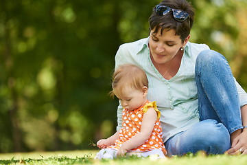 Image showing mother and baby in park