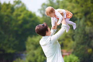 Image showing mother and baby in park