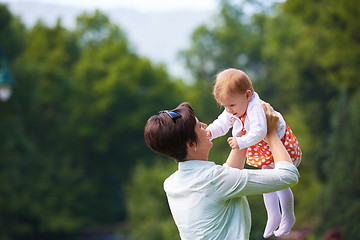 Image showing mother and baby in park