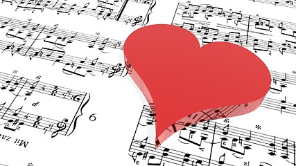 Image showing heart on a musical store
