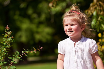 Image showing little girl have fun in park