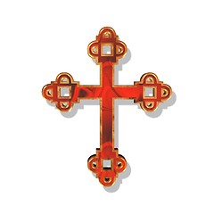 Image showing red and golden cross