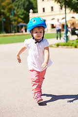 Image showing little girl have fun in park