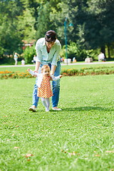 Image showing mother and baby in park