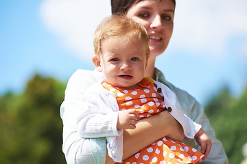 Image showing mother and baby in park