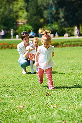 Image showing mother and baby in park