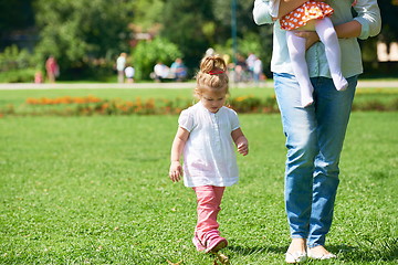 Image showing little girl have fun in park