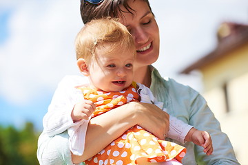 Image showing mother and baby in park