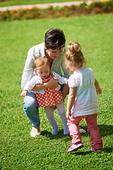 Image showing mother and baby in park