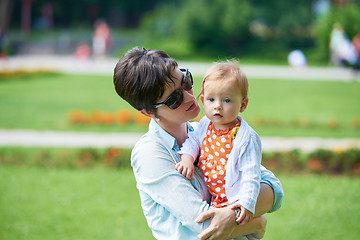 Image showing mother and baby in park