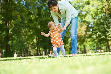 Image showing mother and baby in park