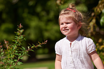 Image showing little girl have fun in park