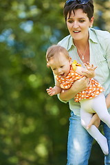 Image showing mother and baby in park