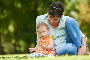 Image showing mother and baby in park