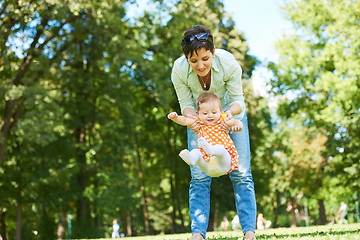 Image showing mother and baby in park