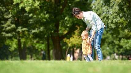 Image showing mother and baby in park