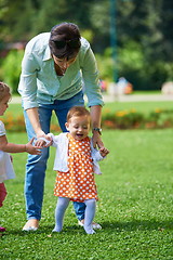 Image showing mother and baby in park