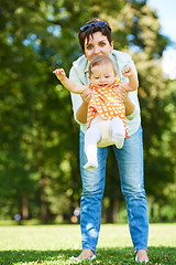 Image showing mother and baby in park