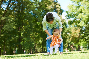 Image showing mother and baby in park