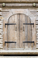 Image showing Rustic wooden door