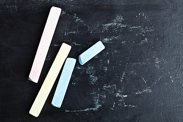 Image showing chalk and blackboard