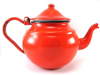 Image showing red teapot