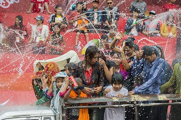 Image showing ASIA MYANMAR MANDALAY THINGYAN WATER FESTIVAL