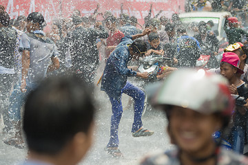 Image showing ASIA MYANMAR MANDALAY THINGYAN WATER FESTIVAL