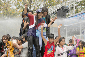 Image showing ASIA MYANMAR MANDALAY THINGYAN WATER FESTIVAL