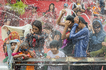 Image showing ASIA MYANMAR MANDALAY THINGYAN WATER FESTIVAL