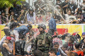 Image showing ASIA MYANMAR MANDALAY THINGYAN WATER FESTIVAL