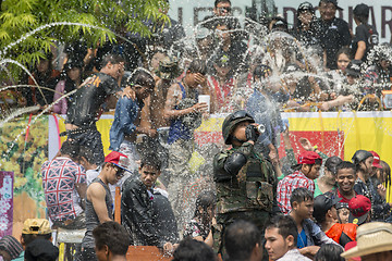 Image showing ASIA MYANMAR MANDALAY THINGYAN WATER FESTIVAL