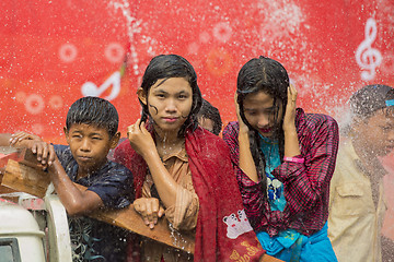 Image showing ASIA MYANMAR MANDALAY THINGYAN WATER FESTIVAL