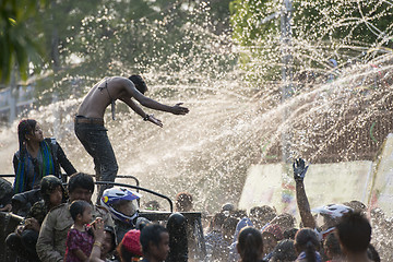 Image showing ASIA MYANMAR MANDALAY THINGYAN WATER FESTIVAL