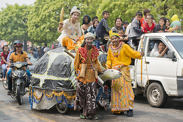 Image showing ASIA MYANMAR MANDALAY THINGYAN WATER FESTIVAL