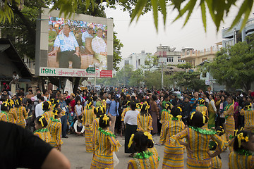 Image showing ASIA MYANMAR MANDALAY THINGYAN WATER FESTIVAL