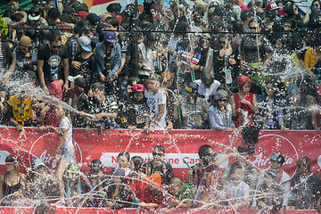 Image showing ASIA MYANMAR MANDALAY THINGYAN WATER FESTIVAL