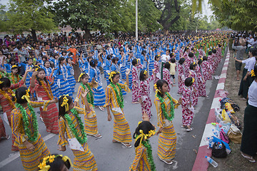 Image showing ASIA MYANMAR MANDALAY THINGYAN WATER FESTIVAL