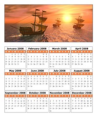Image showing calendar 2008