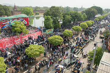 Image showing ASIA MYANMAR MANDALAY THINGYAN WATER FESTIVAL