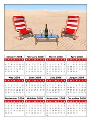 Image showing calendar 2008