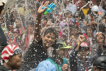 Image showing ASIA MYANMAR MANDALAY THINGYAN WATER FESTIVAL